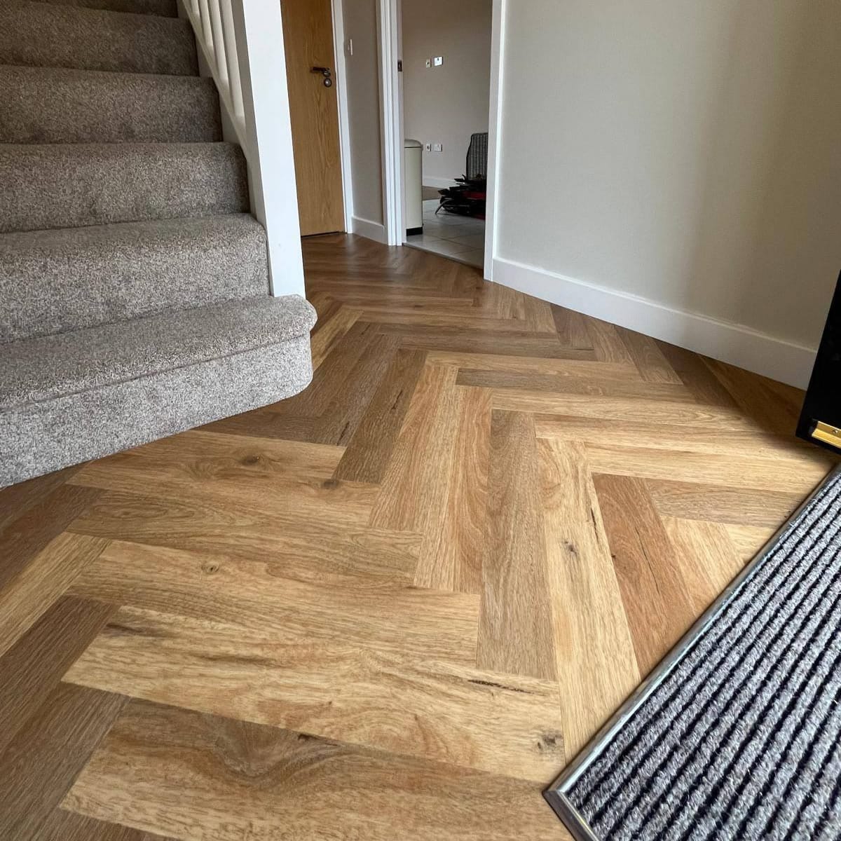 Alva Luxury Vinyl Tile LVT herringbone
